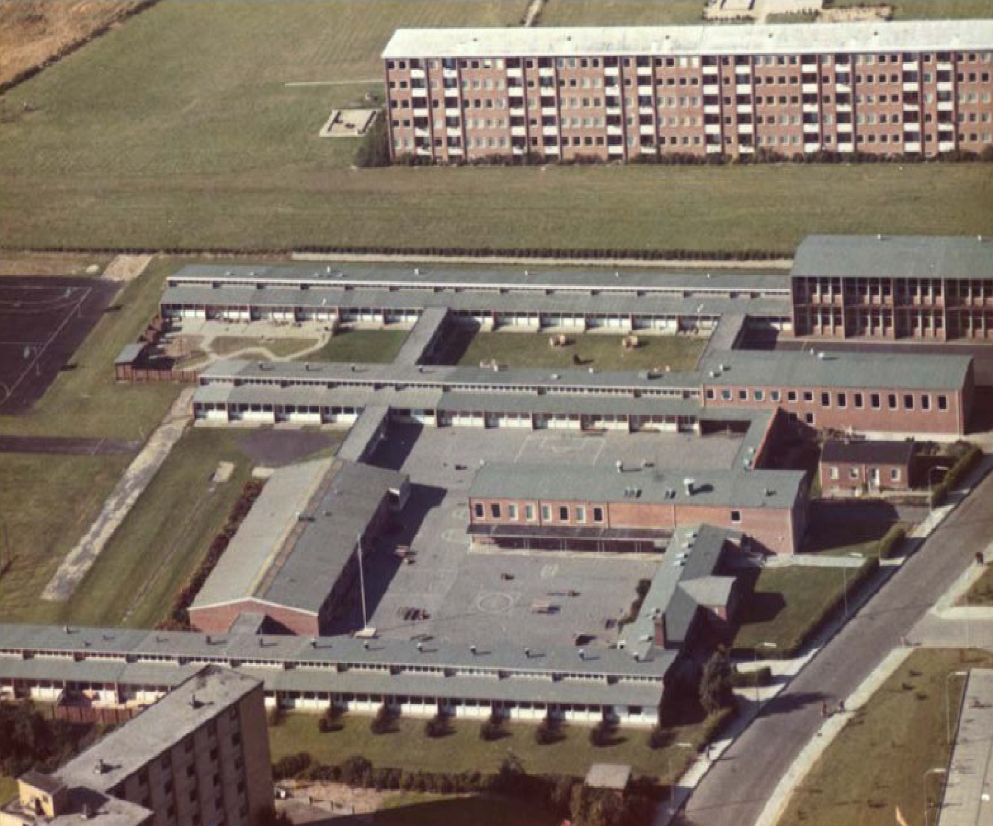 Luftfoto af Nørremarken 1971